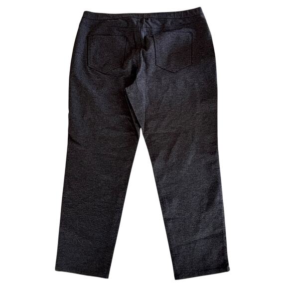 J.Jill Pants Ponte Knit Slim Leg Brown Heather 2X Pull-On Stretch Smooth Fit New - Picture 2 of 7